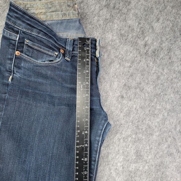 Paige Skyline Womens Jeans Size 26 Lowrise Bootcut Blue Denim Western Dark Wash - Picture 7 of 11